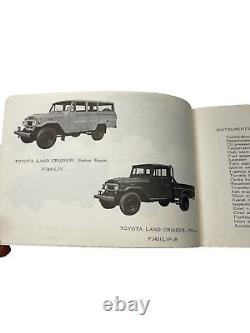 1965-66 Toyota FJ40 Landcruiser NOS Owners Manual New Old Stock Rare Never Used