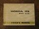 1970 70 Honda Sl175 Sl 175 K0 Ko Nos Original Oem Owner's Driver's Manual