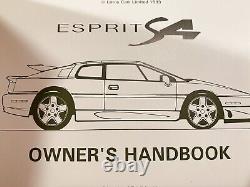 1993 Lotus Esprit S4 Owners Manual +unused Service Sect (new Old Stock) Nos