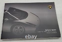 2007 Lamborghini Gallardo Spyder Owners Manual Convertible (nos) New Old Stock