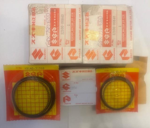 2x Nos Genuine Suzuki Standard Size Piston Kits Gsx750esd 12100-00840