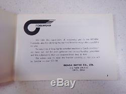 66-67-68 Honda Ct90 Trail 90 K0 Ct Ko Nos Original Oem Owner's Drivers Manual