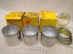 Complete New OEM 1974-77 Suzuki GT750 1mm 2nd o/s piston & rings set NOS 1.0mm