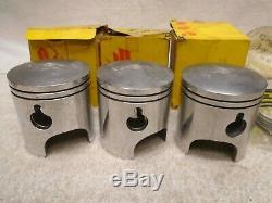 Complete New OEM 1974-77 Suzuki GT750 1mm 2nd o/s piston & rings set NOS 1.0mm