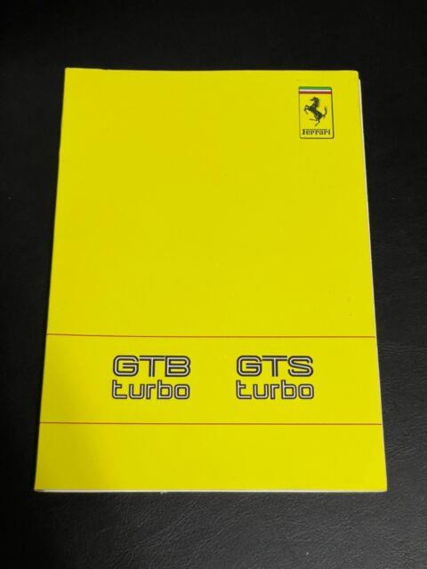 Ferrari Gtb & Gts Turbo 1989 Owners Manual Handbook 551/89 New Old Stock