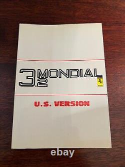 Ferrari Mondial 3.2 Mondial owners manual handbook new old stock 481/87