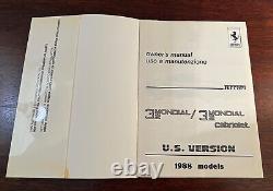 Ferrari Mondial 3.2 Mondial owners manual handbook new old stock 481/87