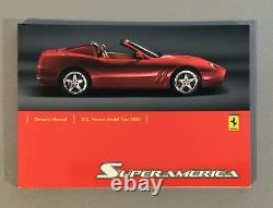 Ferrari Superamerica Owners Manual (2253/05) New Old Stock for'05 USA models