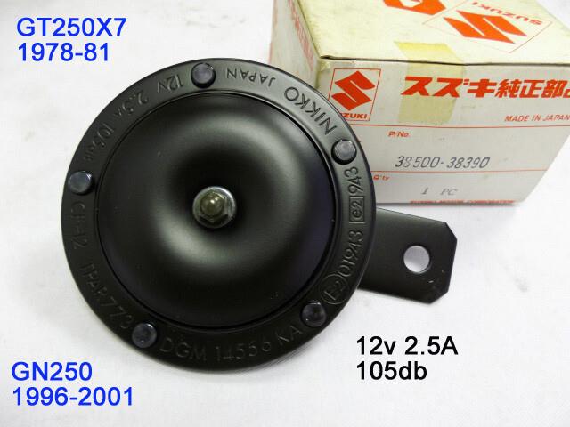 Genuine Suzuki Gt250 X7 Horn 12v 1978-1981 Nos Gn250 Horn Beeper Oem 38500-38390