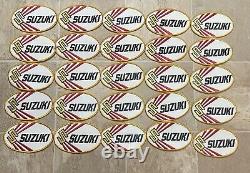 LOT OF 25 Vintage 70s SUZUKI Motorcycle Racing Dealer Sew On Oval Patch NOS