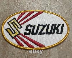 LOT OF 25 Vintage 70s SUZUKI Motorcycle Racing Dealer Sew On Oval Patch NOS