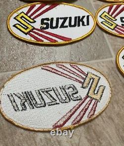 LOT OF 25 Vintage 70s SUZUKI Motorcycle Racing Dealer Sew On Oval Patch NOS