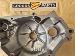NOS 11341-01A10 TS125X 1986 to 1988 Genuine Suzuki Black Clutch Cover with marks