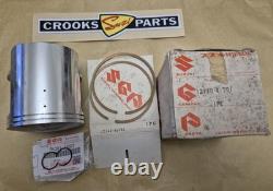 NOS 12110-41791 & 12140-41791 RM370 +. 75mm Genuine Suzuki Piston & Ring Set
