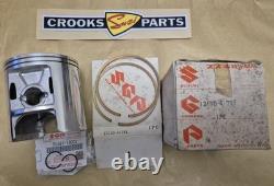 NOS 12110-41791 & 12140-41791 RM370 +. 75mm Genuine Suzuki Piston & Ring Set