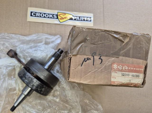 Nos 12200-40230 1980/1981 Rm100 T/x Genuine Suzuki Crankshaft Assy, Now Obsolete