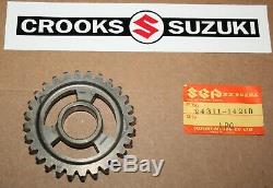 NOS 1981 RM465X Genuine Suzuki Gearbox Assy, 2 Shafts and 9 Gears