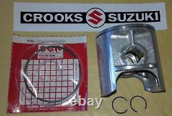 NOS 1982 to 85 RM250 Z +. 25mm Genuine Suzuki Piston, Ring & Clips, 12103-14870-025