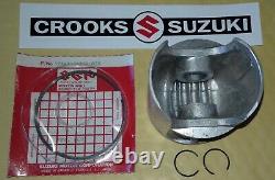 NOS 1982 to 85 RM250 Z +. 25mm Genuine Suzuki Piston, Ring & Clips, 12103-14870-025