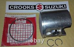 NOS 1982 to 85 RM250 Z +. 25mm Genuine Suzuki Piston, Ring & Clips, 12103-14870-025