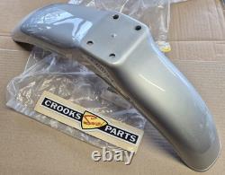 NOS 53111-46401-13L RM50 / DS80 C 1978 Genuine Suzuki Silver Front Mudguard