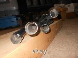 NOS Mac Chrome 4 into 2 Slip On Turn Out Mufflers Exhaust Suzuki 78-80 GS1000