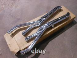 NOS Mac Chrome 4 into 2 Slip On Turn Out Mufflers Exhaust Suzuki 78-80 GS1000