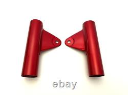 NOS Pair of Suzuki B120 Headlamp Brackets Candy Rose Red 51530-07010 51540-07010 NOS Pair of Suzuki B120 Headlamp Brackets Candy Rose Red 51530-07010 51540-07010