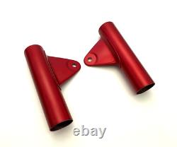 NOS Pair of Suzuki B120 Headlamp Brackets Candy Rose Red 51530-07010 51540-07010 NOS Pair of Suzuki B120 Headlamp Brackets Candy Rose Red 51530-07010 51540-07010