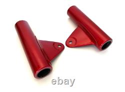 NOS Pair of Suzuki B120 Headlamp Brackets Candy Rose Red 51530-07010 51540-07010 NOS Pair of Suzuki B120 Headlamp Brackets Candy Rose Red 51530-07010 51540-07010