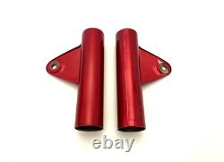 NOS Pair of Suzuki B120 Headlamp Brackets Candy Rose Red 51530-07010 51540-07010 NOS Pair of Suzuki B120 Headlamp Brackets Candy Rose Red 51530-07010 51540-07010