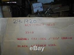 NOS Westerner Black Leather & Wool Suzuki 1980 GS750E GS1100E 2318 29-1920