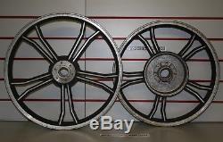 NOS pair of Italian Made Melber Mag Alloy Wheels for Suzuki GT750, Kettle
