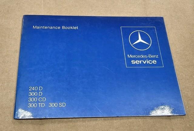 New Old Stock 1980 Mercedes W123 W116 Maintenance Service Booklet 300d 300sd