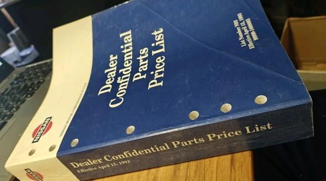 New Old Stock Nos Nissan Datsun Dealer Confidential Parts Price List Book 240z