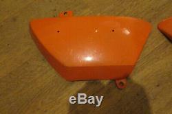 Nos Suzuki 1971 1976 Ts125 Tc125 R/h L/h Pair Side Panels Covers Enduro Orange