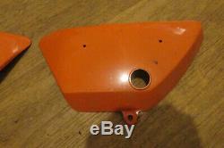 Nos Suzuki 1971 1976 Ts125 Tc125 R/h L/h Pair Side Panels Covers Enduro Orange