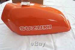 Nos Suzuki Fuel Tank Orange /White ds185 250 in the oem box
