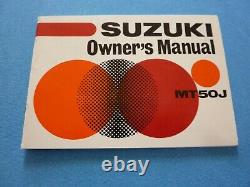 Nos Suzuki Mt50j Owner's Manual Owners Manual Mt50 Mt 50 J