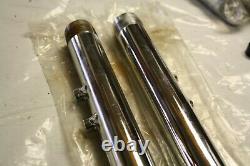 Nos Suzuki Ts90 Front Fork Legs Bottoms Chrome Two Stroke Ury