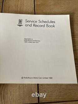 Rolls Royce/Bentley Service History Book unused New Old Stock Blank Book