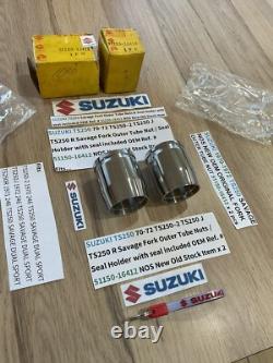 SUZUKI 1970-1972 TS250 SAVAGE NOS ORIGINAL FORK OUTER TUBE NUT 51150-16412 x 2