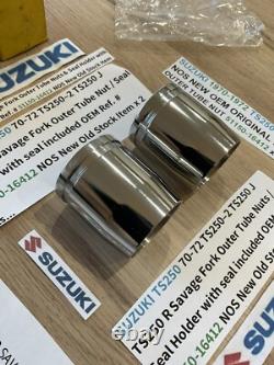 SUZUKI 1970-1972 TS250 SAVAGE NOS ORIGINAL FORK OUTER TUBE NUT 51150-16412 x 2 SUZUKI 1970-1972 TS250 SAVAGE NOS ORIGINAL FORK OUTER TUBE NUT 51150-16412 x 2