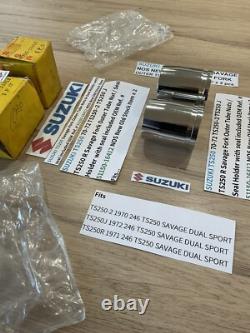 SUZUKI 1970-1972 TS250 SAVAGE NOS ORIGINAL FORK OUTER TUBE NUT 51150-16412 x 2