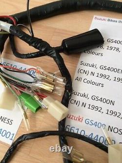 SUZUKI GS400 NOS FULL WIRING LOOM HARNESS PT NO 36610-44000 s/s 36610-44001 NEW