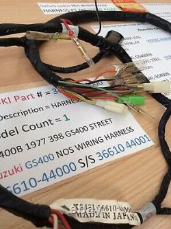 SUZUKI GS400 NOS FULL WIRING LOOM HARNESS PT NO 36610-44000 s/s 36610-44001 NEW