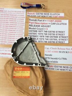 SUZUKI GS750 NOS CLUTCH RELEASE CAP NEW IN SUZUKI BAG PT NO 11387-45000 WithTAG