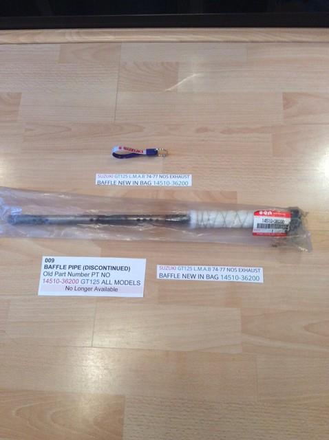Suzuki Gt125 L. M. A. B 74-77 Nos Exhaust Baffle New In Bag 14510-36200 Obsolete