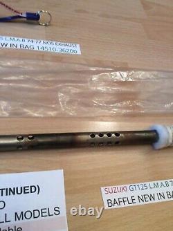 SUZUKI GT125 L. M. A. B 74-77 NOS EXHAUST BAFFLE NEW IN BAG 14510-36200 obsolete SUZUKI GT125 L. M. A. B 74-77 NOS EXHAUST BAFFLE NEW IN BAG 14510-36200 obsolete