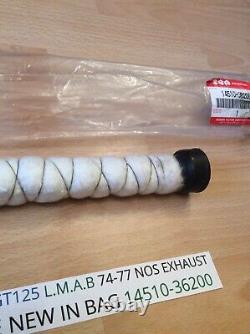 SUZUKI GT125 L. M. A. B 74-77 NOS EXHAUST BAFFLE NEW IN BAG 14510-36200 obsolete